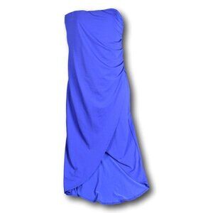 Always Fabulous Cobalt Blue Strapless Dress L NWT